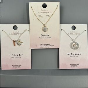 Set of 3 Believe by Brilliance Necklace and Earring Sets